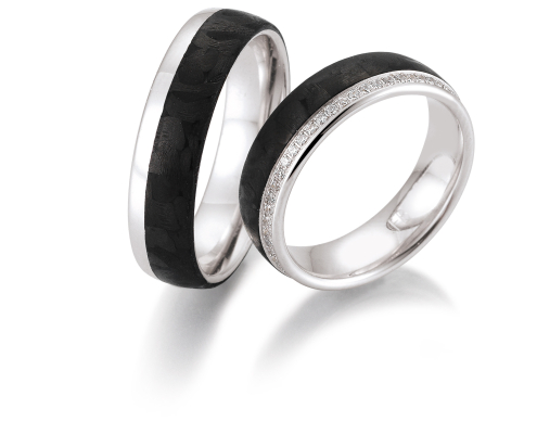 Trauring, Traumring_Galerie, Weißgold, Rotgold, 750/-, 585/-, Carbon, Tantal